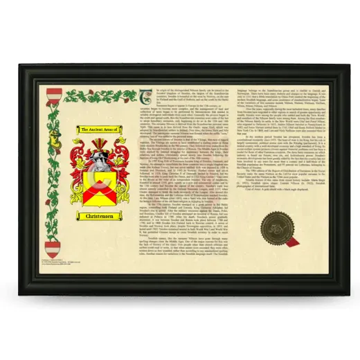 Christensen Armorial Landscape Framed - Black