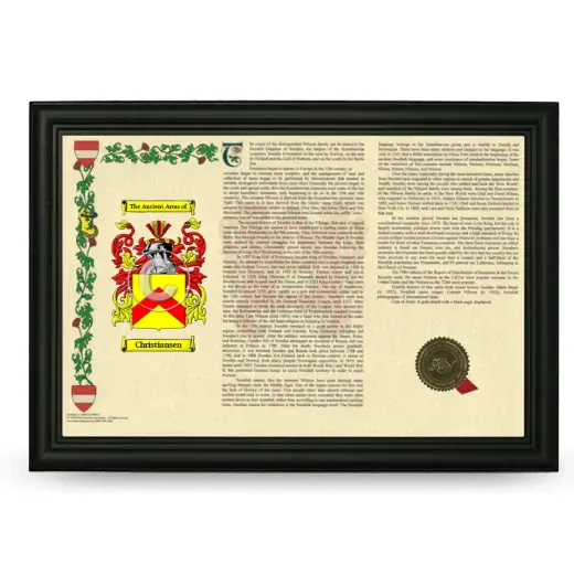 Christiansen Armorial Landscape Framed - Black