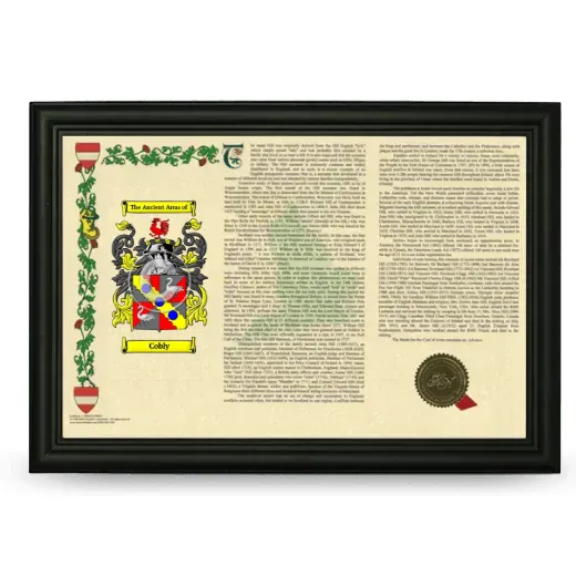 Cobly Armorial Landscape Framed - Black