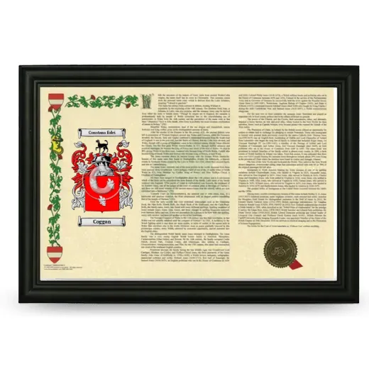 Coggan Armorial Landscape Framed - Black
