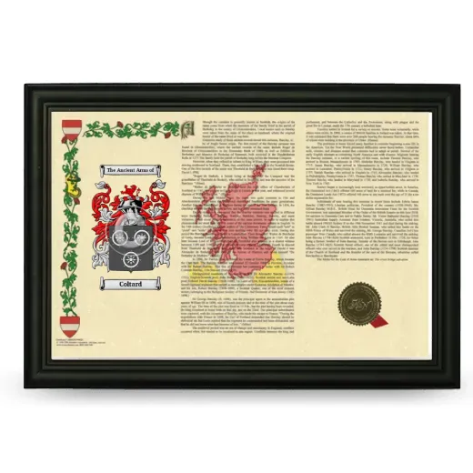 Coltard Armorial Landscape Framed - Black