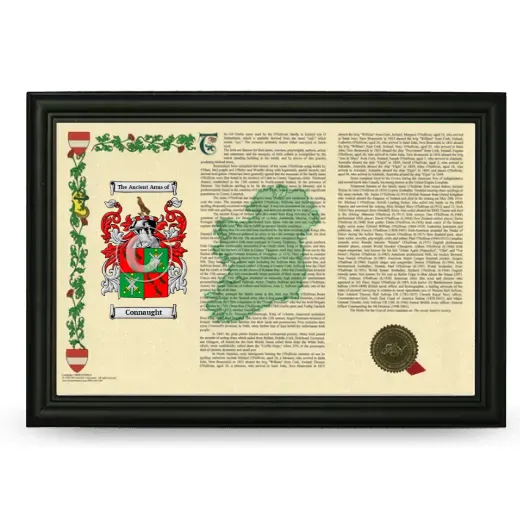Connaught Armorial Landscape Framed - Black