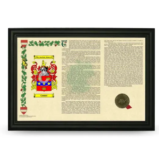 Conrat Armorial Landscape Framed - Black