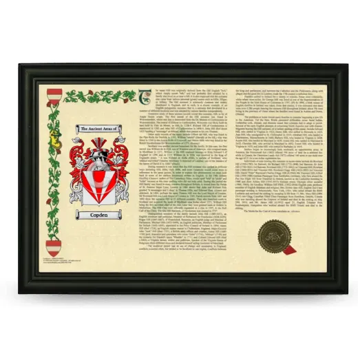 Copden Armorial Landscape Framed - Black