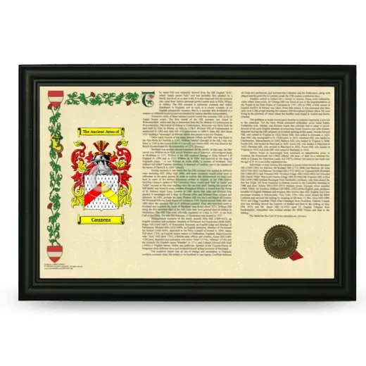 Couzens Armorial Landscape Framed - Black