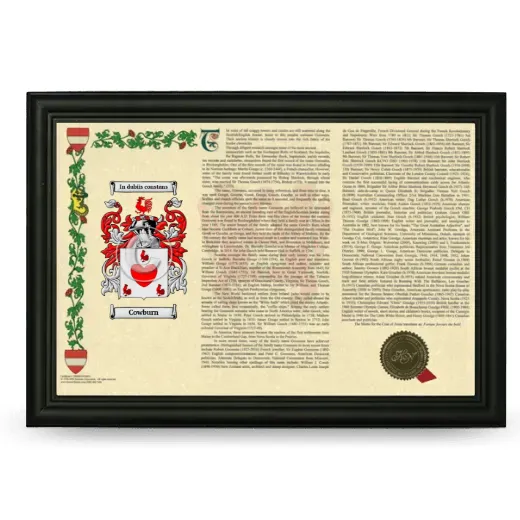 Cowburn Armorial Landscape Framed - Black