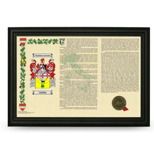 Cristini Armorial Landscape Framed - Black