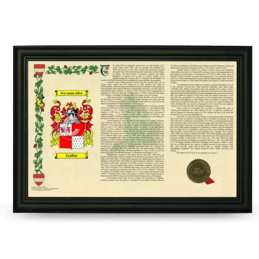 Crofter Armorial Landscape Framed - Black