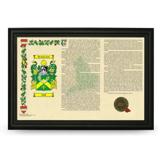 Crul Armorial Landscape Framed - Black