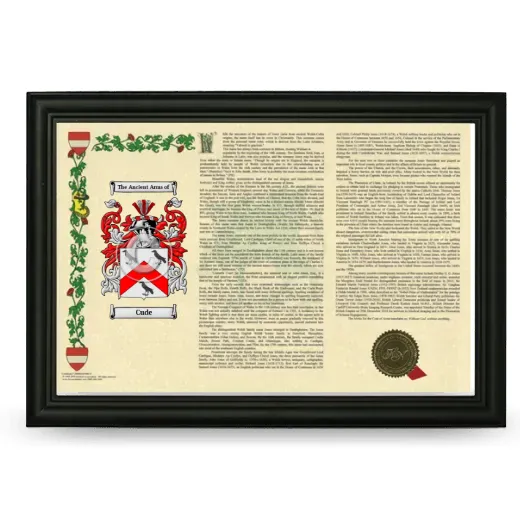 Cude Armorial Landscape Framed - Black