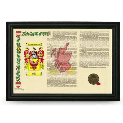Cula Armorial Landscape Framed - Black