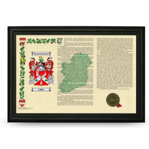 Culan Armorial Landscape Framed - Black