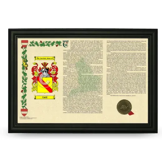 Cutil Armorial Landscape Framed - Black
