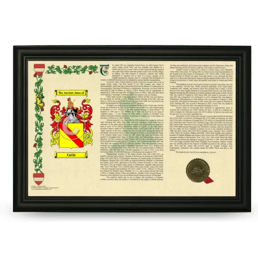 Cutle Armorial Landscape Framed - Black