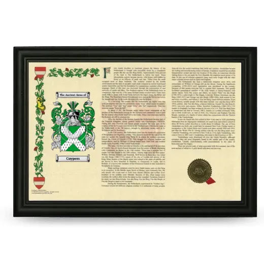 Cuypers Armorial Landscape Framed - Black
