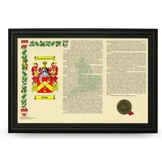 Daday Armorial Landscape Framed - Black