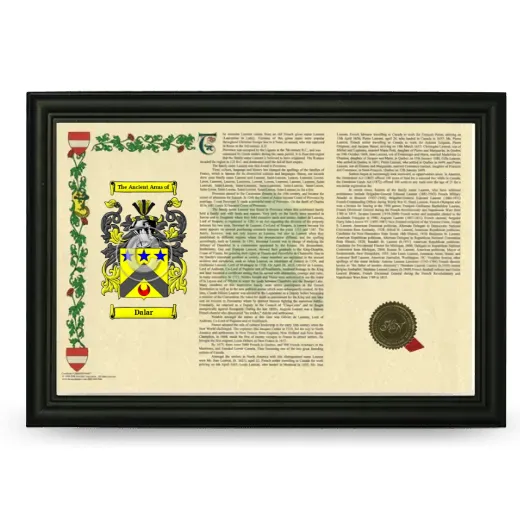 Dalar Armorial Landscape Framed - Black