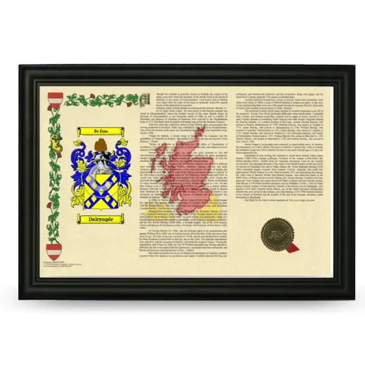 Dalrymple Armorial Landscape Framed - Black