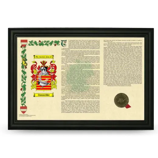 Damaschke Armorial Landscape Framed - Black