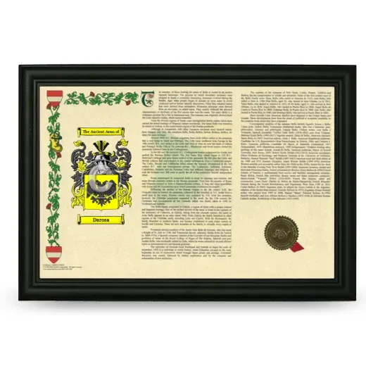 Darosa Armorial Landscape Framed - Black