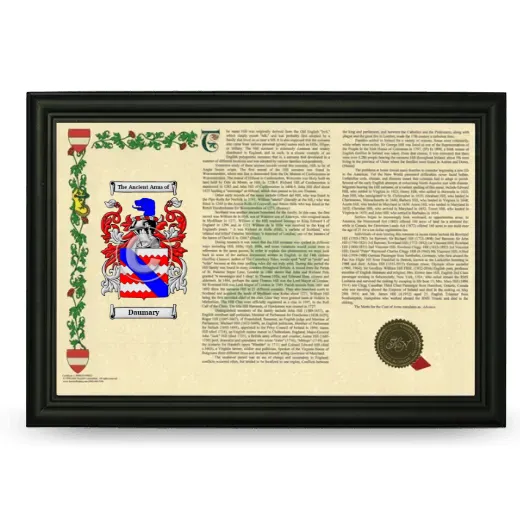 Daumary Armorial Landscape Framed - Black
