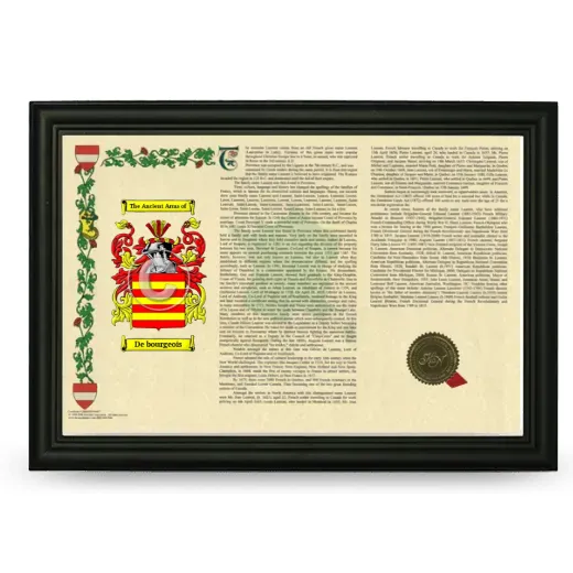 De bourgeois Armorial Landscape Framed - Black