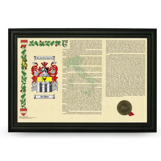 De falco Armorial Landscape Framed - Black