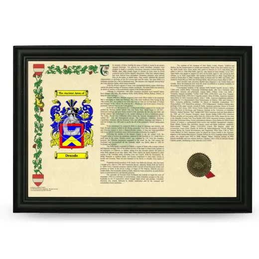 Deanda Armorial Landscape Framed - Black