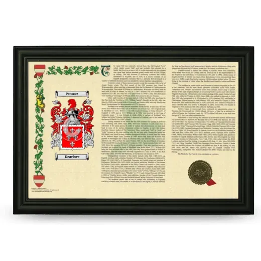 Dearlove Armorial Landscape Framed - Black