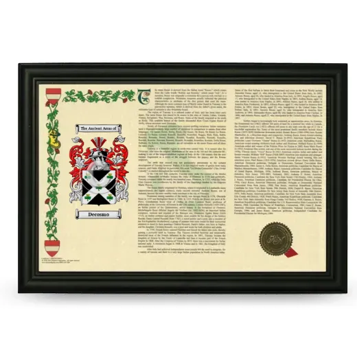 Decosmo Armorial Landscape Framed - Black