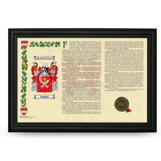 Degroot Armorial Landscape Framed - Black