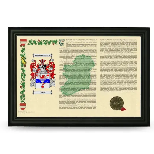 Delan Armorial Landscape Framed - Black