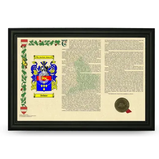 Delune Armorial Landscape Framed - Black
