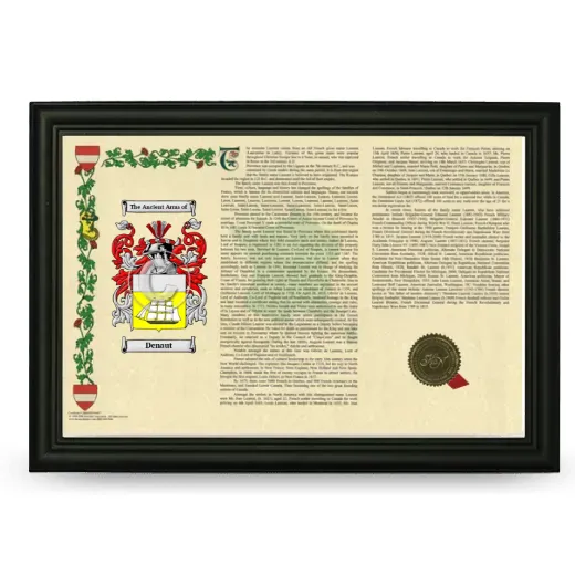 Denaut Armorial Landscape Framed - Black