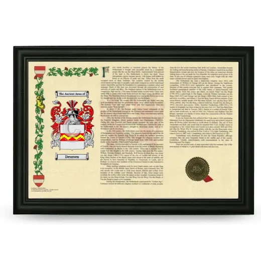Deursen Armorial Landscape Framed - Black