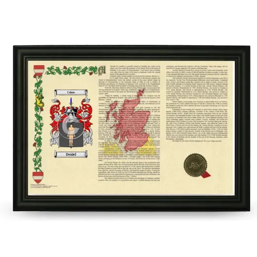 Deziel Armorial Landscape Framed - Black