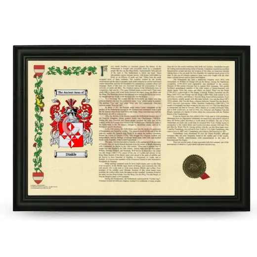Dinkle Armorial Landscape Framed - Black