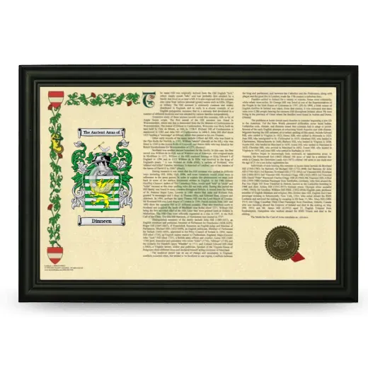 Dinneen Armorial Landscape Framed - Black