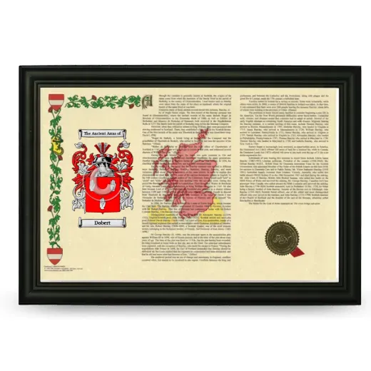 Dobert Armorial Landscape Framed - Black