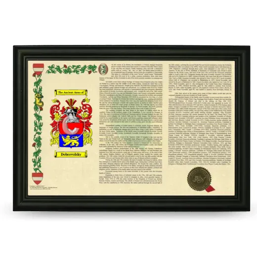 Dobrovolsky Armorial Landscape Framed - Black