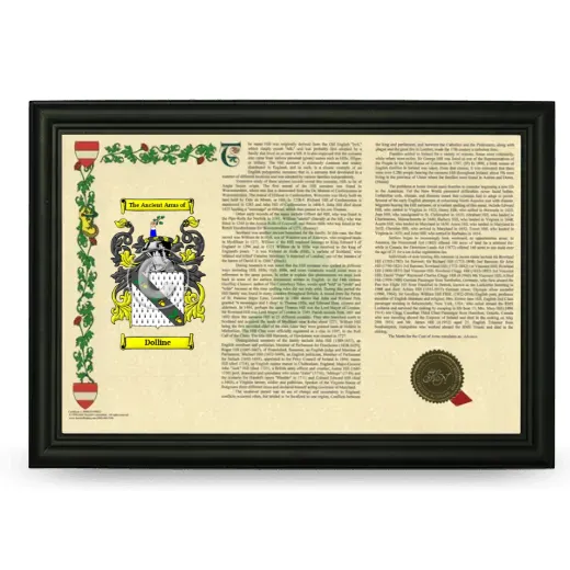 Dolline Armorial Landscape Framed - Black