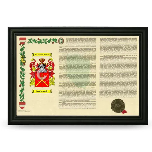 Dombrowski Armorial Landscape Framed - Black