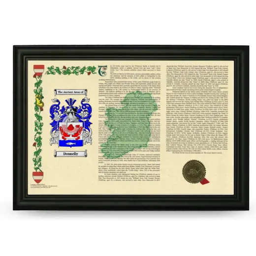 Donnelly Armorial Landscape Framed - Black