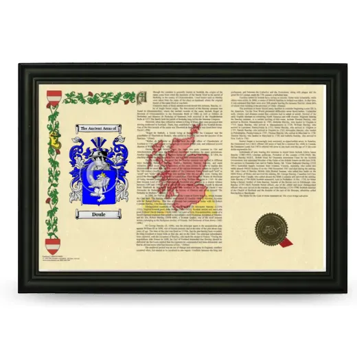 Doule Armorial Landscape Framed - Black