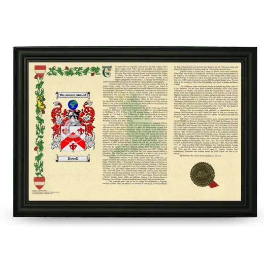 Dovell Armorial Landscape Framed - Black