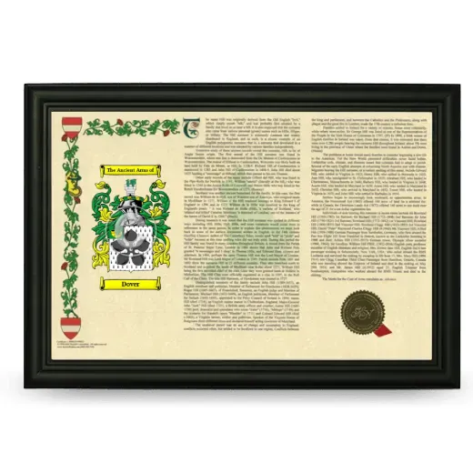 Dover Armorial Landscape Framed - Black