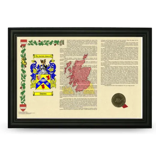 Draves Armorial Landscape Framed - Black