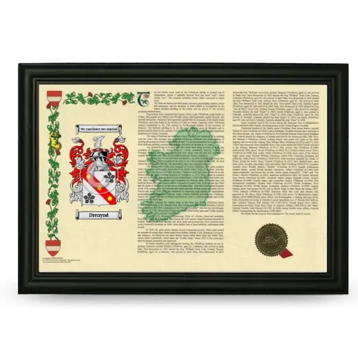 Drenynd Armorial Landscape Framed - Black