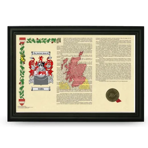Dubbs Armorial Landscape Framed - Black