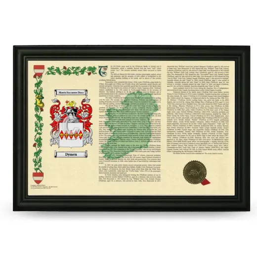 Dymen Armorial Landscape Framed - Black